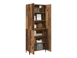 Armario alto 2 piezas Madera antigua 69,5 x 34 x 180 cm