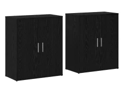 Armario alto 2 piezas Roble Negro 60 x 31 x 70 cm Madera de ingeniería