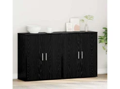 Armario alto 2 piezas Roble Negro 60 x 31 x 70 cm Madera de ingeniería