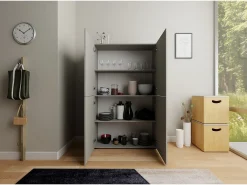 Armario alto 4 puertas 100x35x165 cm Elios cachemira