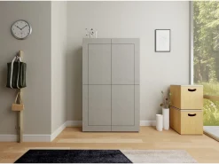 Armario alto 4 puertas 100x35x165 cm Elios cachemira