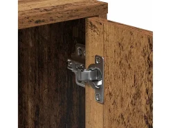 Armario alto con estante con almacenaje con puerta 2 uds Madera antigua 60 x 31 x 70 cm