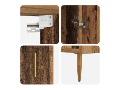 Armario alto de madera antigua 69,5 x 34 x 180 cm Madera de ingeniería