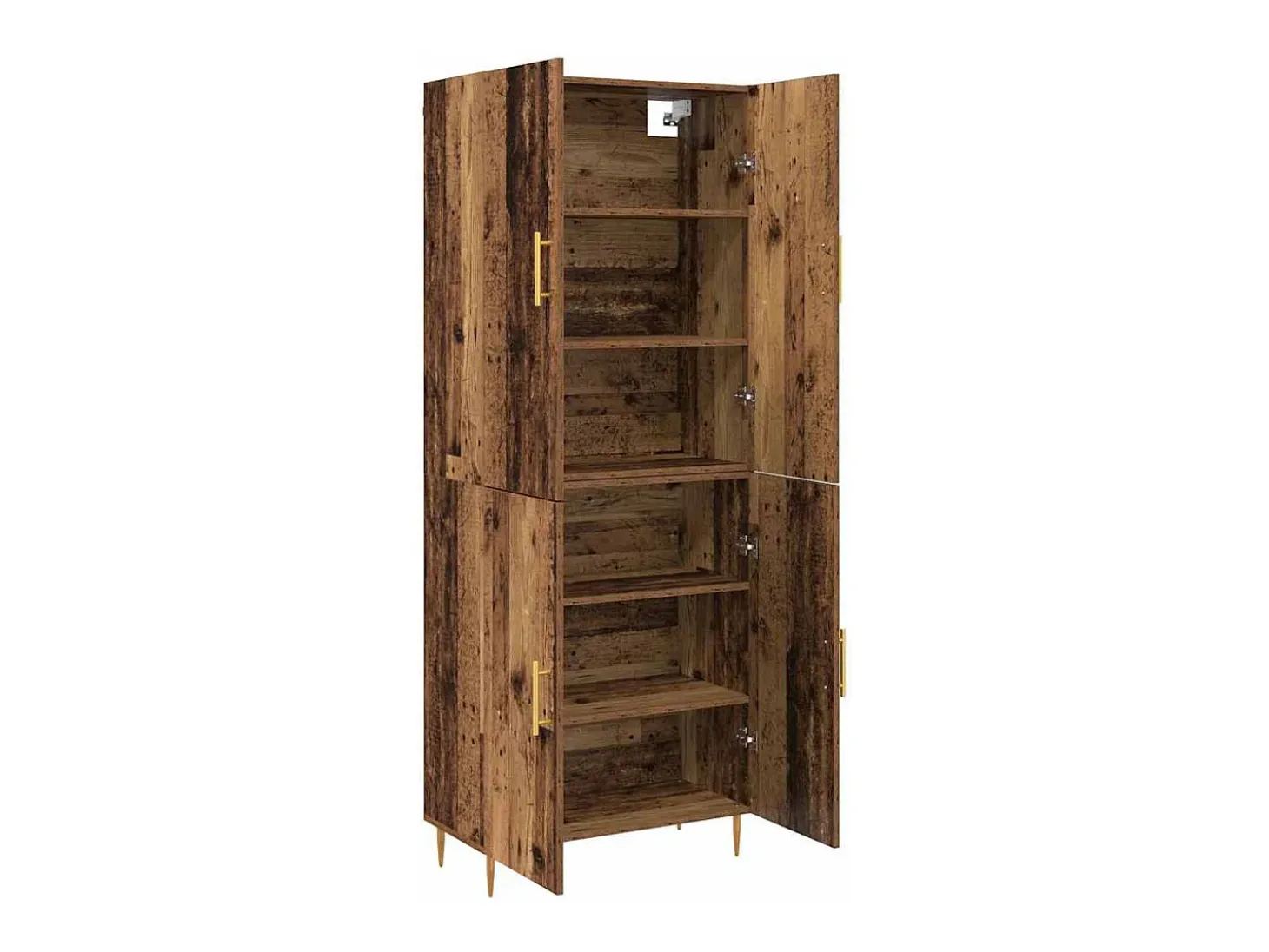 Armario alto de madera antigua 69,5 x 34 x 180 cm Madera de ingeniería