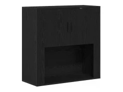 Armario alto de roble negro 80x33x150 cm Madera de ingeniería