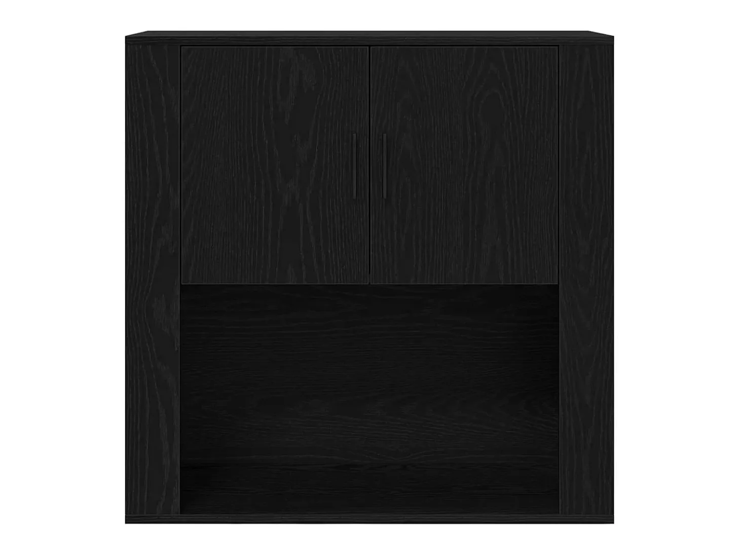 Armario alto de roble negro 80x33x150 cm Madera de ingeniería