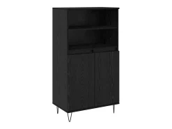 Armario alto negro 60 x 36 x 110 cm Madera de ingeniería
