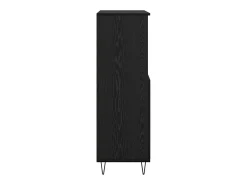Armario alto negro 60 x 36 x 110 cm Madera de ingeniería