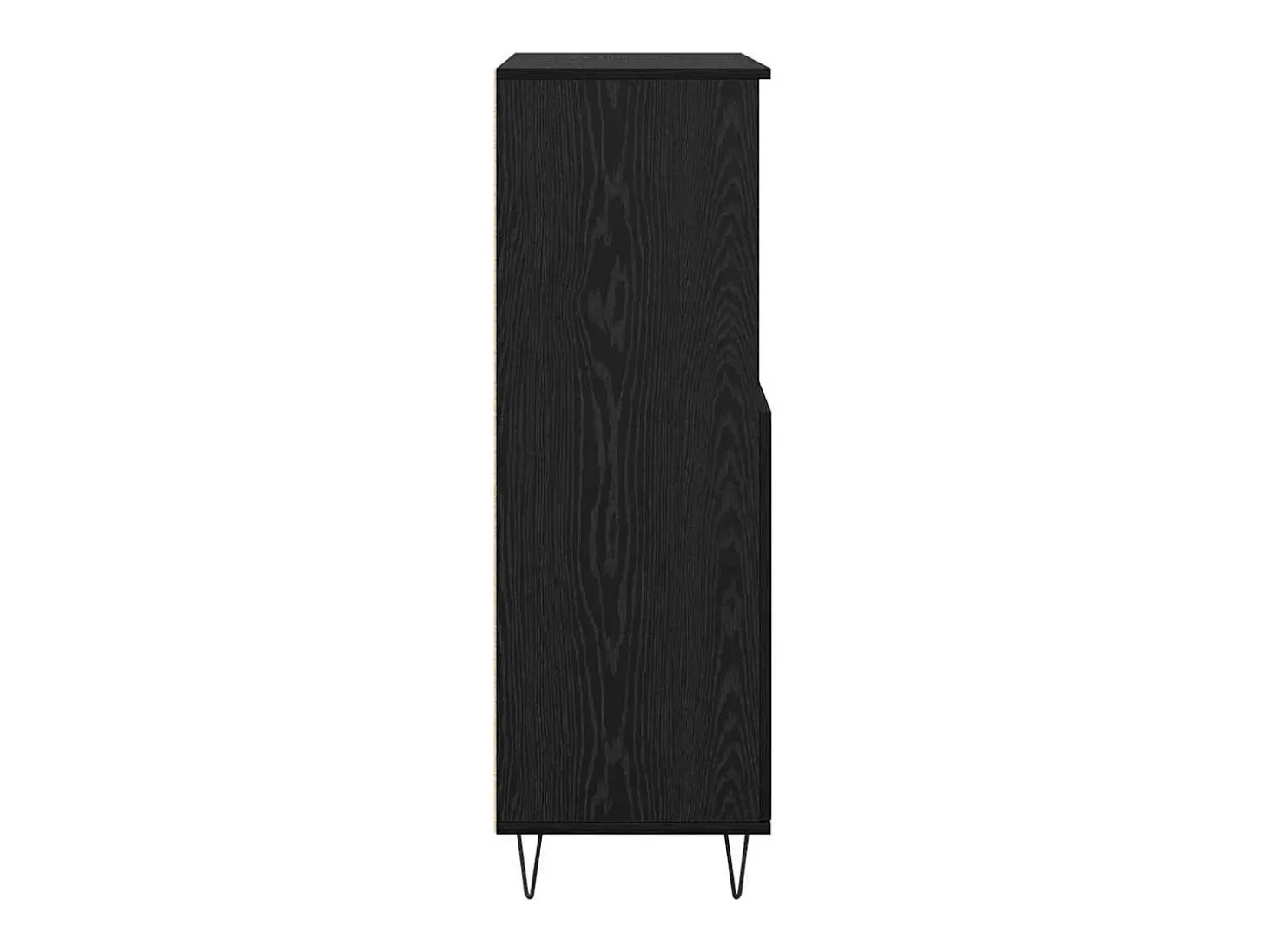 Armario alto negro 60 x 36 x 110 cm Madera de ingeniería