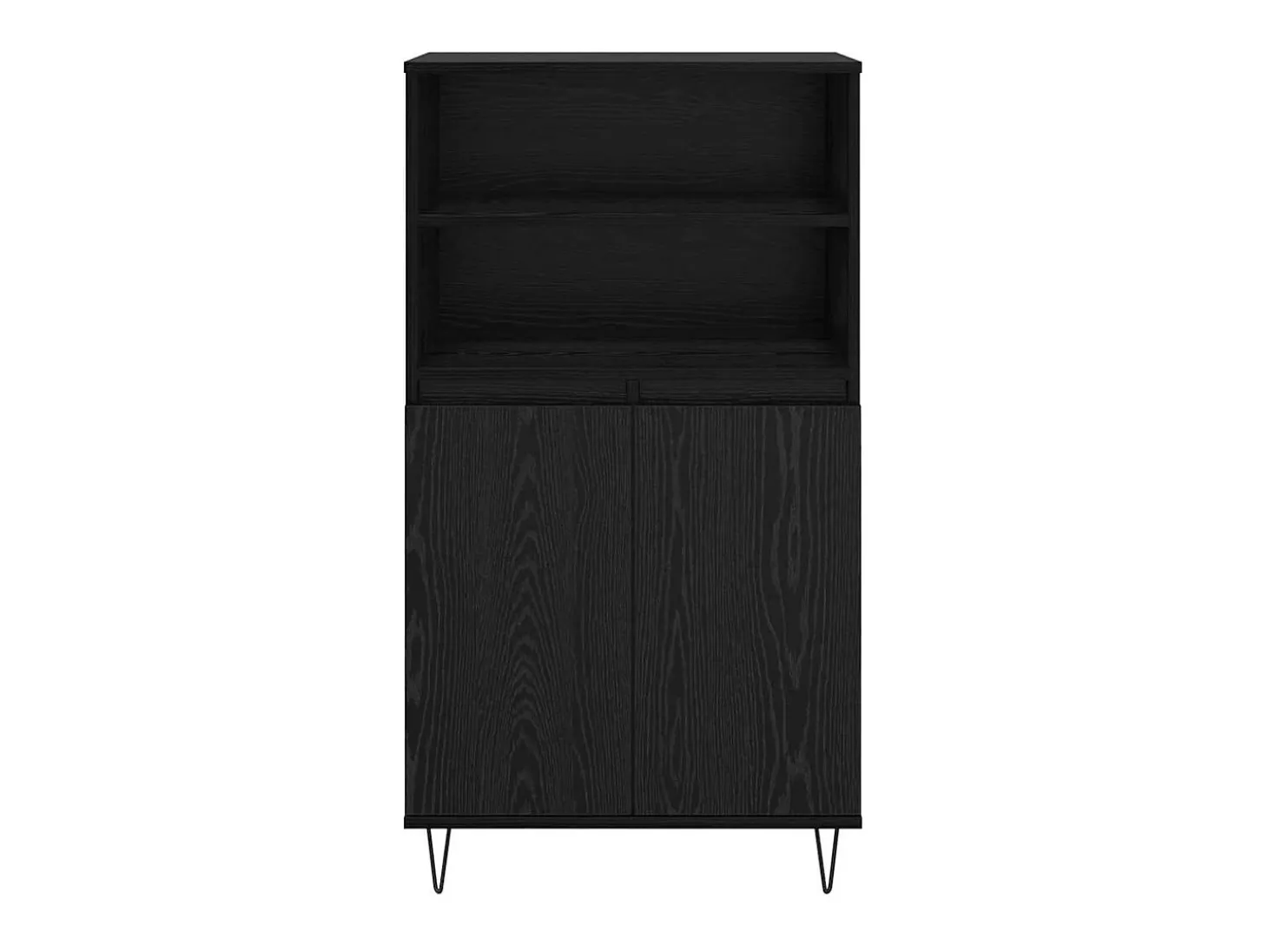 Armario alto negro 60 x 36 x 110 cm Madera de ingeniería