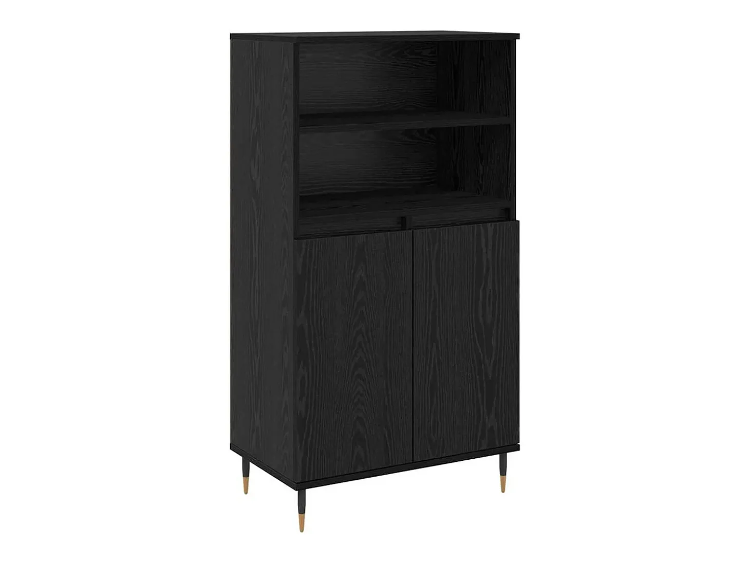 Armario alto negro 60 x 36 x 110 cm Madera de ingeniería