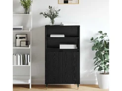 Armario alto negro 60 x 36 x 110 cm Madera de ingeniería