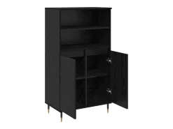 Armario alto negro 60 x 36 x 110 cm Madera de ingeniería