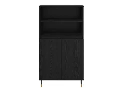 Armario alto negro 60 x 36 x 110 cm Madera de ingeniería