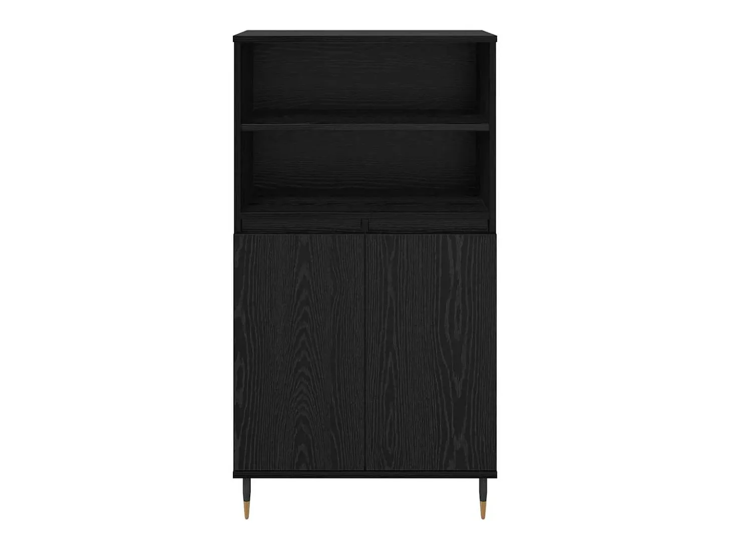 Armario alto negro 60 x 36 x 110 cm Madera de ingeniería