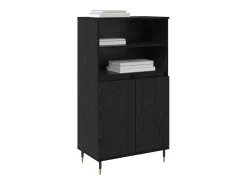 Armario alto negro 60 x 36 x 110 cm Madera de ingeniería