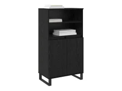 Armario alto negro 60 x 36 x 110 cm Madera de ingeniería