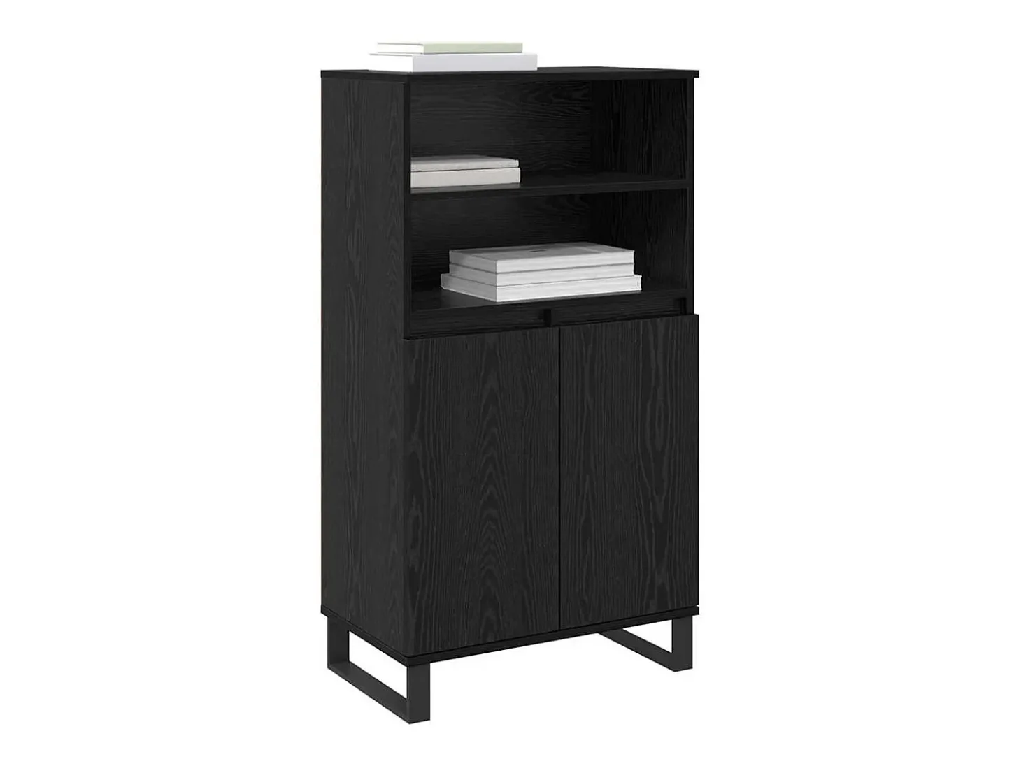 Armario alto negro 60 x 36 x 110 cm Madera de ingeniería