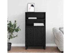 Armario alto negro 60 x 36 x 110 cm Madera de ingeniería