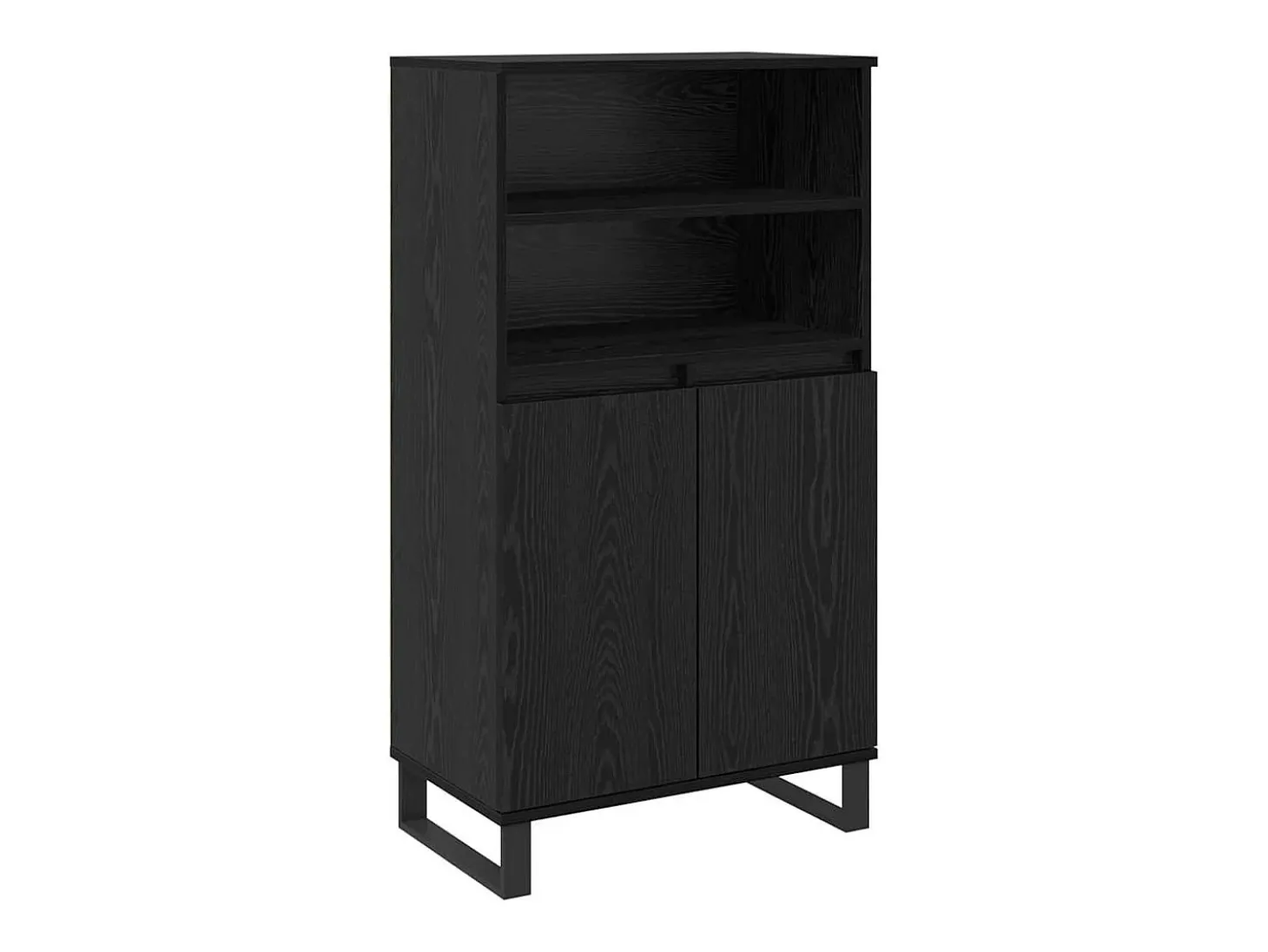 Armario alto negro 60 x 36 x 110 cm Madera de ingeniería