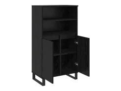 Armario alto negro 60 x 36 x 110 cm Madera de ingeniería