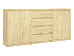 Armario auxiliar 3 unidades madera maciza de pino