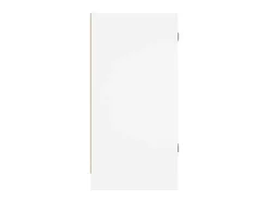 Armario auxiliar con puertas de vidrio blanco 35x37x75,5 cm
