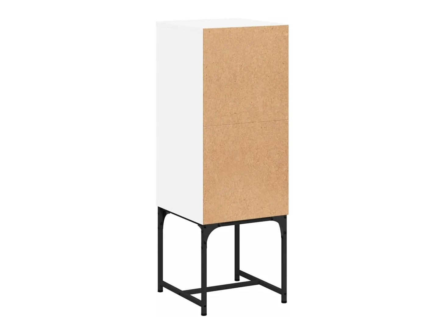 Armario auxiliar con puerta de vidrio blanco 35x37x100 cm