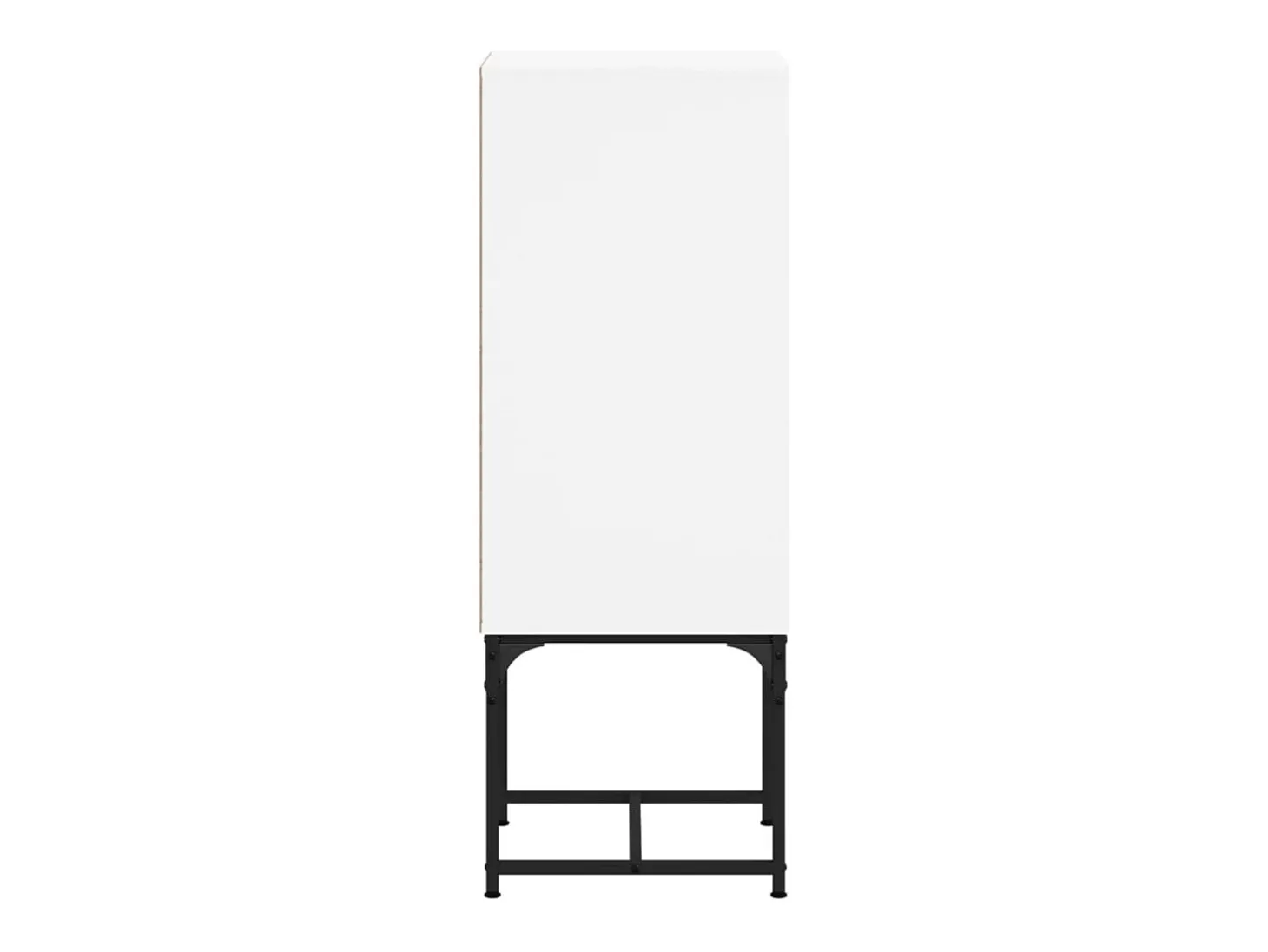 Armario auxiliar con puerta de vidrio blanco 35x37x100 cm