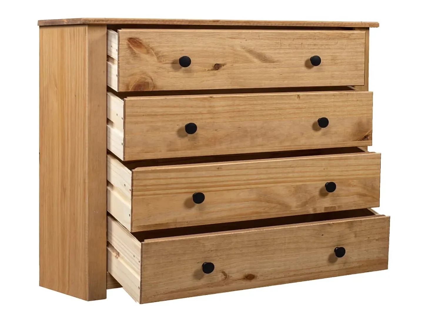 Armario auxiliar de madera de pino estilo Panamá 80x40x73 cm