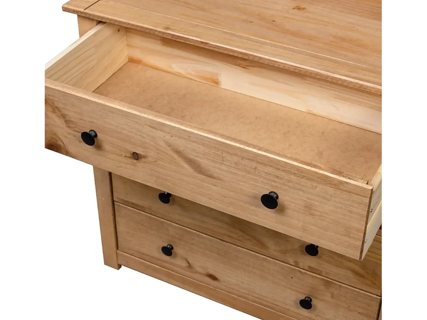 Armario auxiliar de madera de pino estilo Panamá 80x40x73 cm