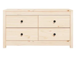 Armario auxiliar de madera maciza de pino 100x40x54 cm
