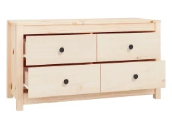 Armario auxiliar de madera maciza de pino 100x40x54 cm