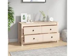Armario auxiliar de madera maciza de pino 100x40x54 cm