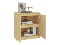 Armario auxiliar de madera maciza de pino 60x36x65 cm