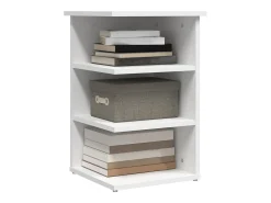 Armario auxiliar de madera contrachapada blanco 35x35x55 cm