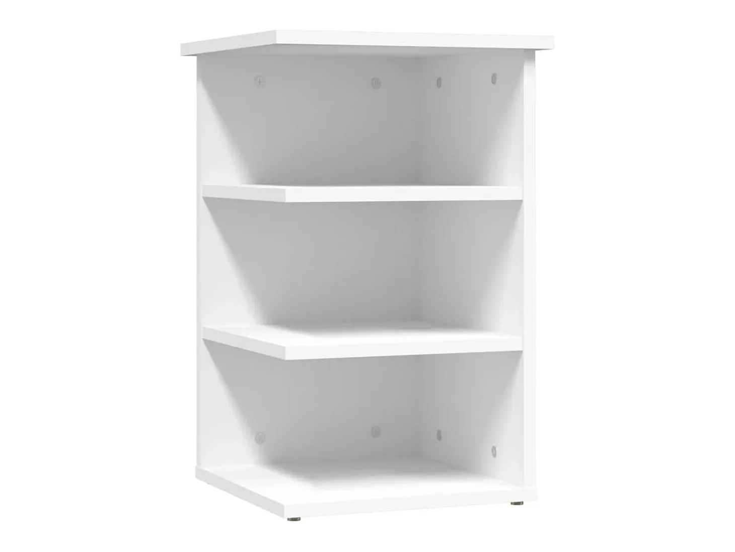 Armario auxiliar de madera contrachapada blanco 35x35x55 cm