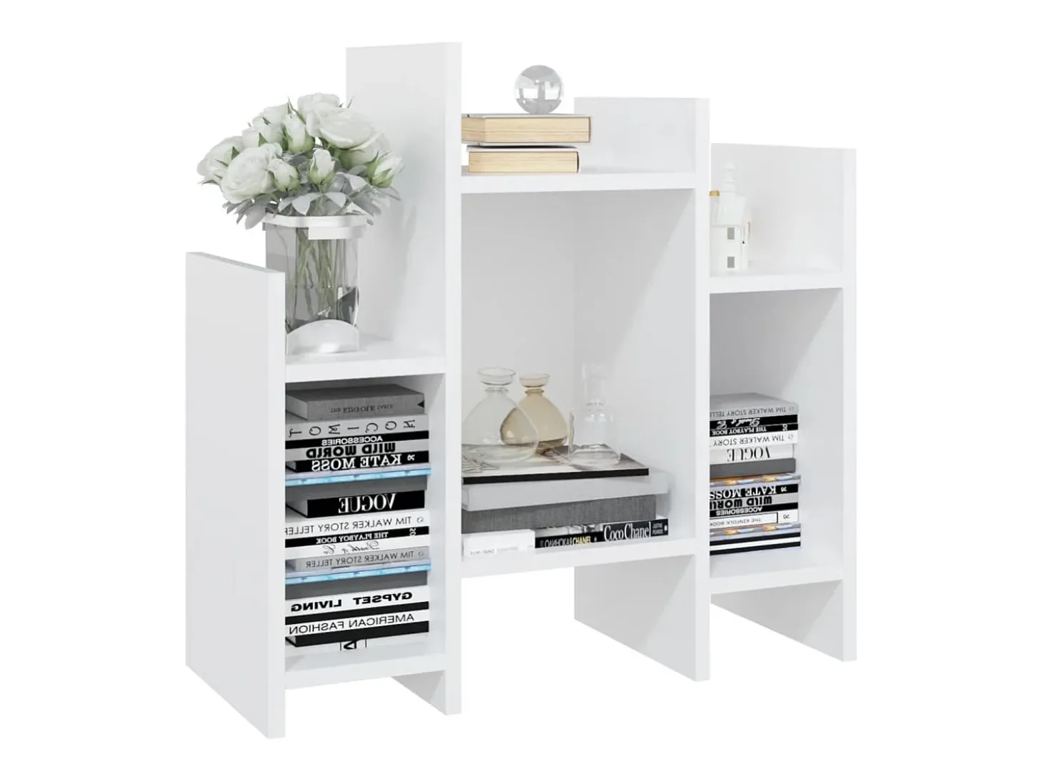Armario auxiliar de madera contrachapada blanco 60x26x60 cm