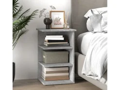 Armario auxiliar madera contrachapada gris hormigón 35x35x55 cm