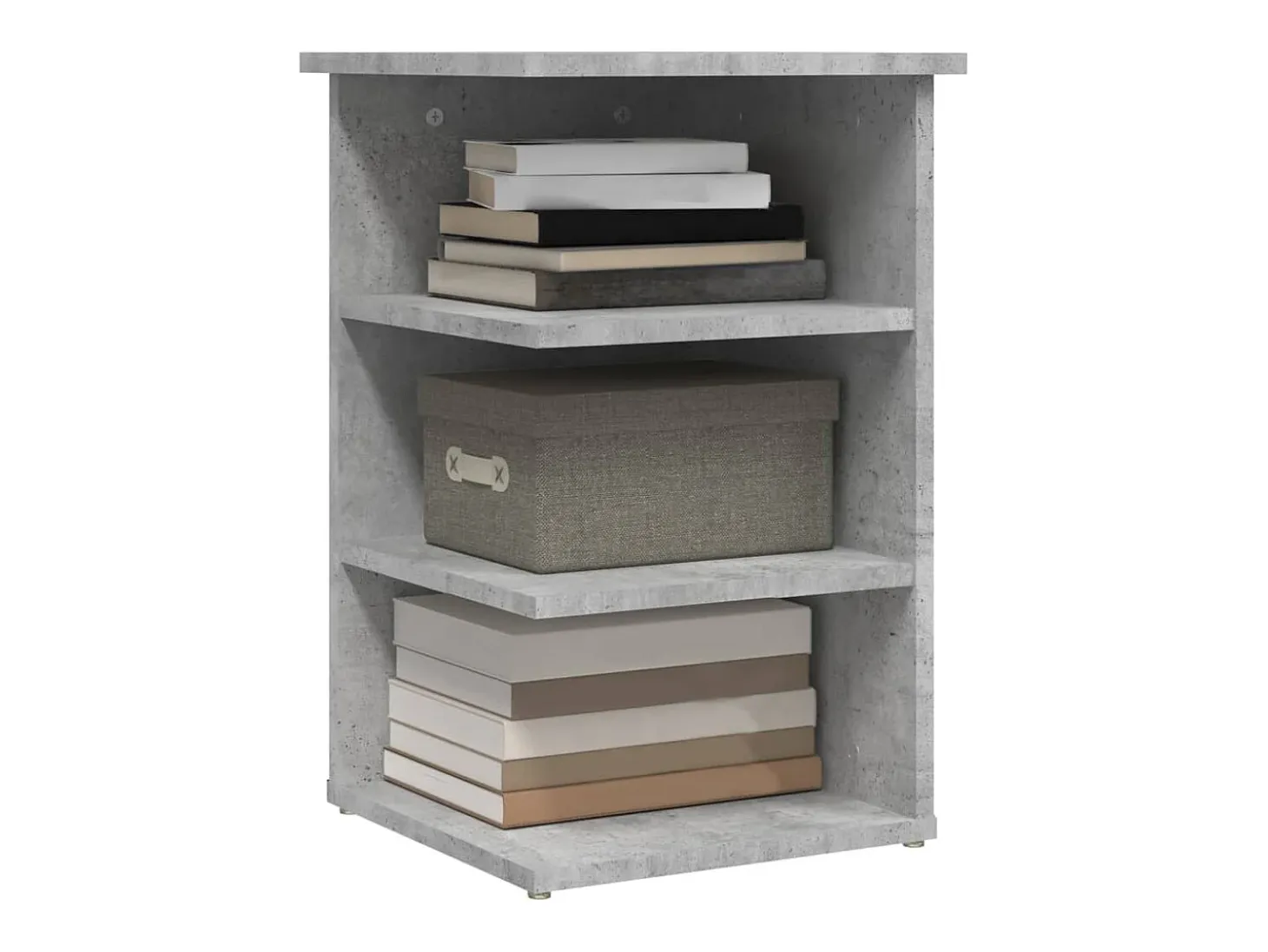 Armario auxiliar madera contrachapada gris hormigón 35x35x55 cm