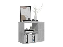 Armario auxiliar madera contrachapada gris hormigón 60x30x50 cm