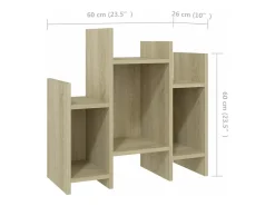 Armario auxiliar madera contrachapada roble Sonoma 60x26x60 cm