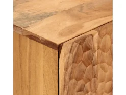 Armario auxiliar madera maciza de acacia 60x33x75 cm
