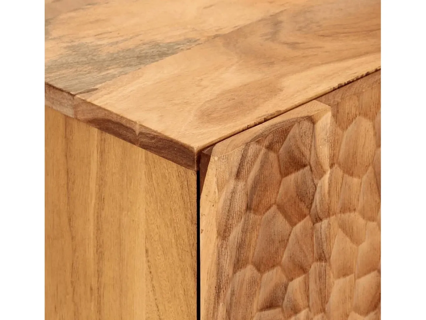 Armario auxiliar madera maciza de acacia 60x33x75 cm