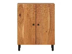 Armario auxiliar madera maciza de acacia 60x33x75 cm