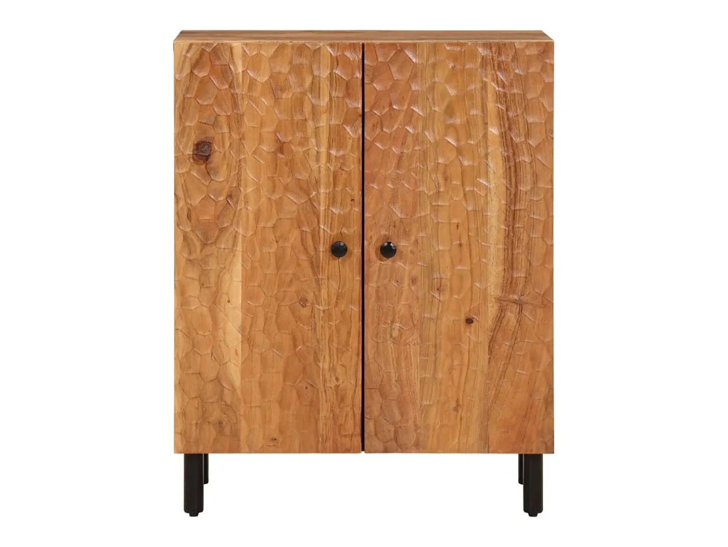 Armario auxiliar madera maciza de acacia 60x33x75 cm