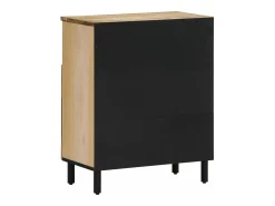 Armario auxiliar madera maciza de mango 60x33x75 cm