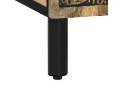 Armario auxiliar madera maciza de mango 60x33x75 cm