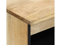 Armario auxiliar madera maciza de mango 60x33x75 cm