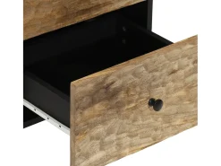 Armario auxiliar madera maciza de mango 40x33x75 cm